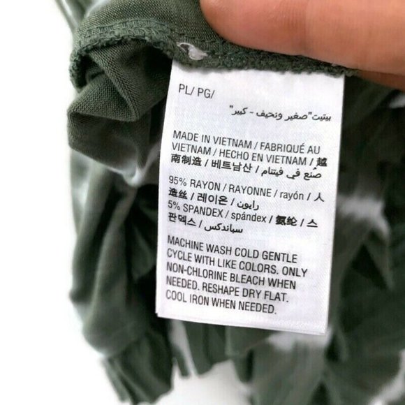 NWT Style & Co Women's Green Ruffle Hem Tie Dyed Top PL - Picture 7 of 7